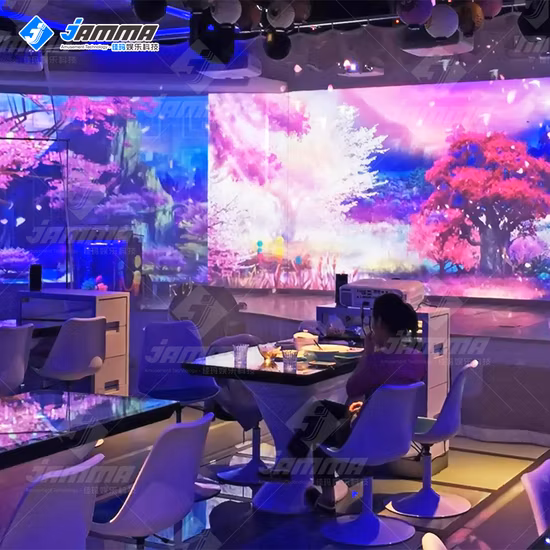 Full 360 Degree Immersive Spaces Ar Interactive Projection 3D Holograph Interact Floor Wall Projector