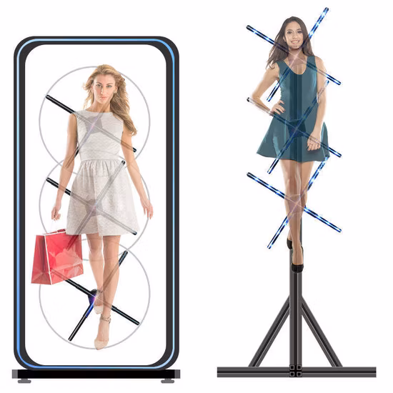 3D Holographic Advertising Fan Hologram LED Display with Cabinet