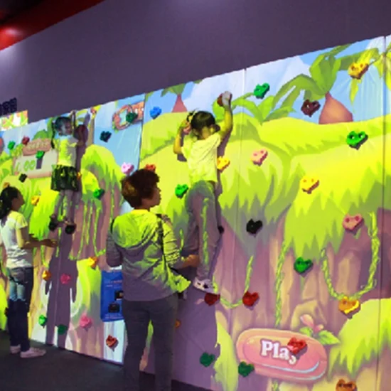 Mur d'escalade Ar Construction de mur de projection interactive Aire de jeux pour enfants